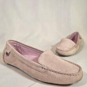 UGG Milana Suede Loafers Pink Driving Moccasins Women's 7 Slip-on Flats